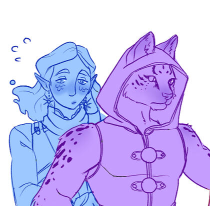 Monochrome colored sketch